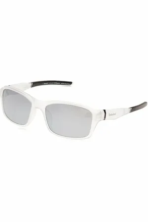 Timberland Accessoires, Heren, Wit, ONE Size, Gepolariseerde zonnebril met rookgrijs glas