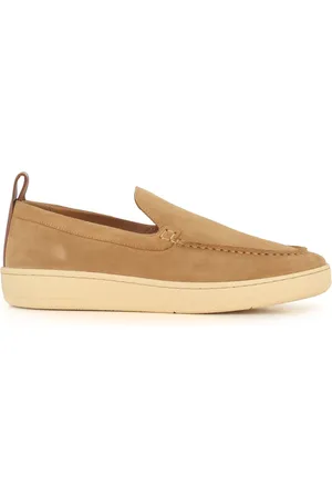 Lanvin Schoenen, Heren, , 42 EU, Suède, Suède Slipper met Ronde Neus