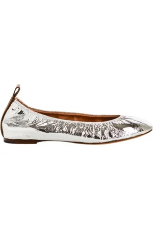 Lanvin Schoenen, Dames, Grijs, 38 EU, Leer, Elegante Ballerina`s