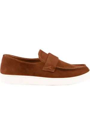 Paul & Shark Schoenen, Heren, Geel, 44 EU, Suède, Comfortabele Leren Loafers