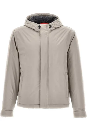 FAY Jassen, Heren, Grijs, S, Polyester, Urban Windbreaker Jacket met Capuchon