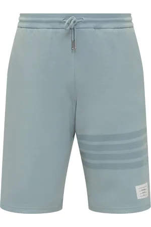Thom Browne Korte broeken, Heren, Blauw, L, Katoen, Sweatshorts Knit