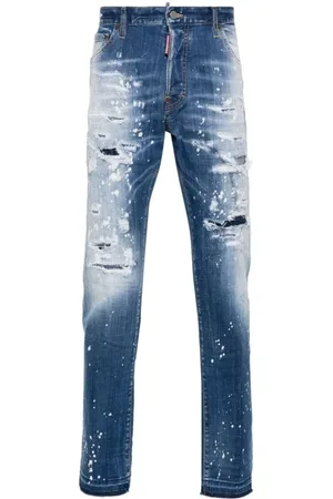 Dsquared2 Jeans, Heren, Blauw, L, Katoen, Stijlvolle Broeken