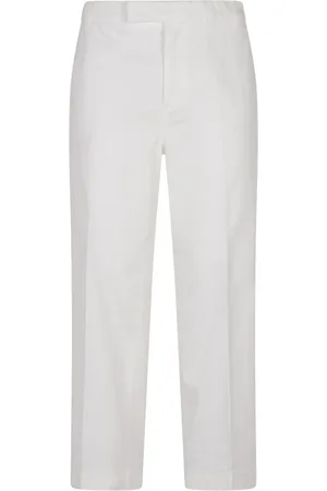 Thom Browne Broeken, Heren, Wit, L, Katoen, Utility Chino Broek Katoenen Twill