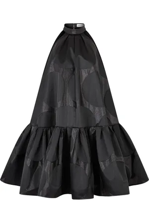 Nina Ricci Kleedjes, Dames, Zwart, L, Halterneck Mini Jurk met Peplum