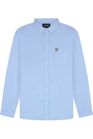 Lyle & Scott Overhemden, Heren, Blauw, M, Katoen, Regular Fit Lichtgewicht Oxford Overhemd