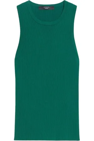 Max Mara Tops, Dames, Groen, XL, Katoen, Weekend Sweater Olimpo