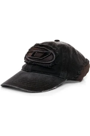 Diesel Accessoires, Heren, Zwart, S, Katoen, Destroyed Canvas Baseballpet