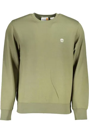 Timberland Sweatshirts & Hoodies, Heren, Groen, S, Katoen, Geborduurde Sweater met Ronde Hals