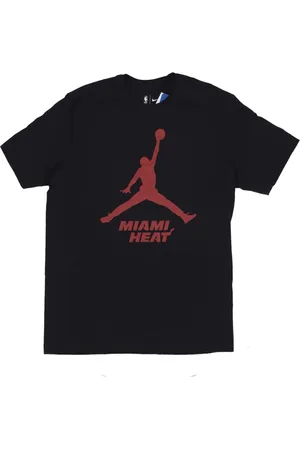 Jordan Tops, Heren, Zwart, M, Katoen, Miami Heat Basketball Tee