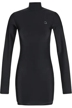 COPERNI Kleedjes, Dames, Zwart, M, Mini-jurk met hoge hals