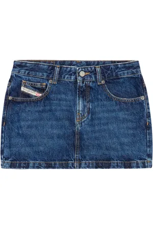 Diesel Rokken, Dames, Blauw, W28, Katoen, Blauwe Rok