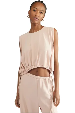 LIVIANA CONTI Tops, Dames, Roze, S, Gerimpelde Top