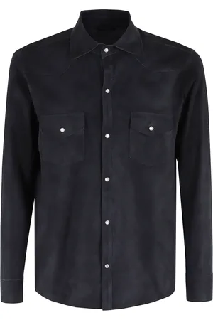 ELEVENTY Overhemden, Heren, Blauw, L, Katoen, Texas Shirt Jacket