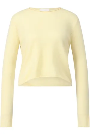 Lisa Yang Truien, Dames, Geel, S, Cashmere Pullover Ida