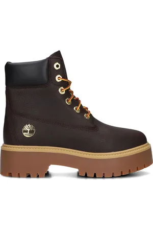 Timberland Schoenen, Dames, Bruin, 38 1/2 EU, Leer, Stone Street 6” Boots