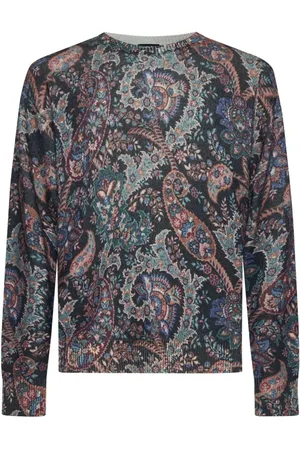 Etro Truien, Heren, Veelkleurig, 2Xl, Wol, Trui met florale paisleyprint