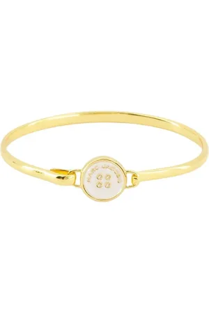 Marc Jacobs Accessoires, Dames, Geel, ONE Size, Gouden Knoop Scharnier Armband - Metaal