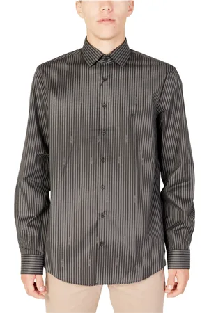 Calvin Klein Overhemden, Heren, Zwart, 5Xl, Katoen, Stripe Long Sleeve Shirt