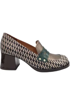 Chie Mihara Schoenen, Dames, Veelkleurig, 37 EU, Leer, Geometric Leren Mocassin