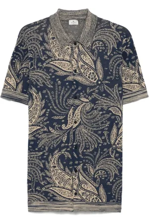 Etro Tops, Heren, Veelkleurig, M, Katoen, Klassiek Poloshirt met Kraag