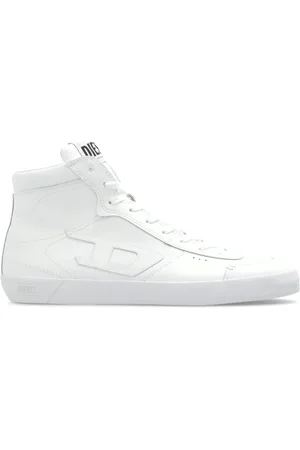 Diesel Schoenen, Heren, Wit, 40 EU, Leer, Enkelhoge sportschoenen S-Leroji MID