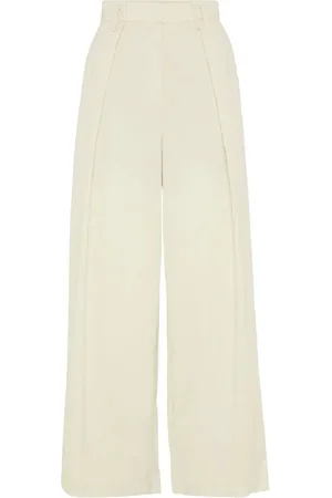 Brunello Cucinelli Broeken, Dames, , M, Katoen, Wijde broek