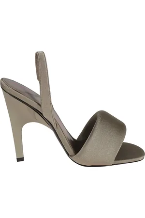 The Attico Schoenen, Dames, Grijs, 39 EU, Leer, Rem Sandal