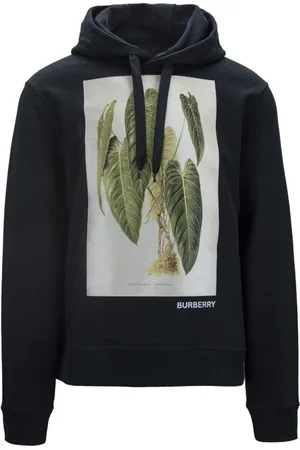 Burberry Sweatshirts & Hoodies, Dames, Zwart, L, Katoen, Hoodie met Kant