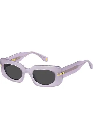 Marc Jacobs Accessoires, Dames, Paars, ONE Size, Lila Plastic Zonnebril Solid Dye