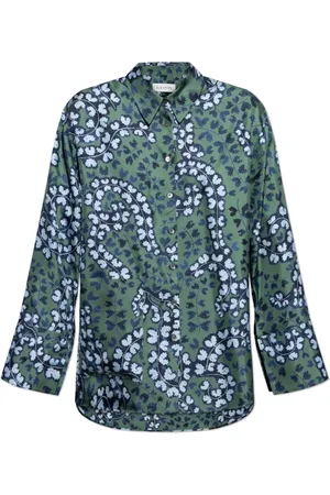 Lanvin Blouses & Shirts, Dames, Groen, S, Zijden Blouse