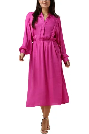 Co`Couture Kleedjes, Dames, Roze, S, Polyester, Cassie Midi Jurk