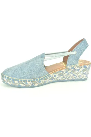 Viguera Schoenen, Dames, Blauw, 37 EU, Jute, Jeans VG. jute-Spie Z