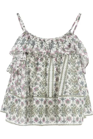 Isabel Marant Tops, Dames, , M, Zijden top met decoratieve ruches