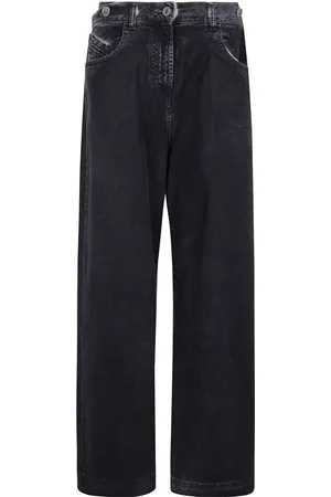 The Attico Jeans, Dames, Blauw, W28, Denim, Blauw Marine Gecoat Canvas Lange Broek