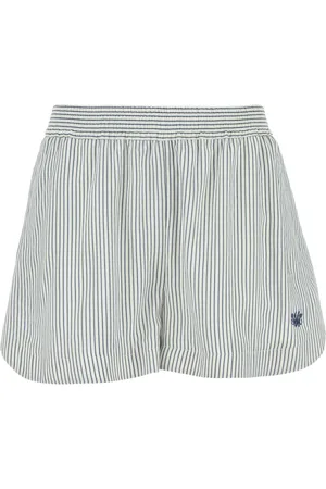 Stella McCartney Korte broeken, Dames, Veelkleurig, S, Geborduurde Zijden Shorts