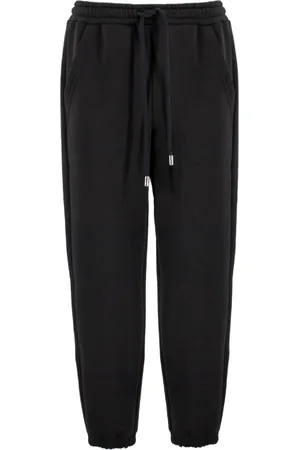 ERMANNO SCERVINO Broeken, Dames, Zwart, L, Katoen, Sportieve Joggingbroek met Comfortabele Pasvorm