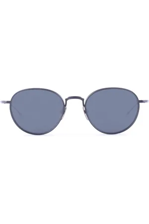 Thom Browne Accessoires, Heren, Zwart, ONE Size, Ronde Zonnebril