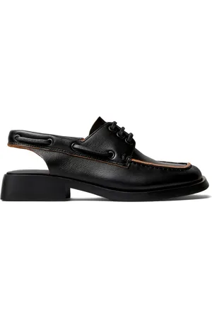 Camper Schoenen, Dames, Zwart, 36 EU, Zwarte Slingback Veters Blokhak Schoenen