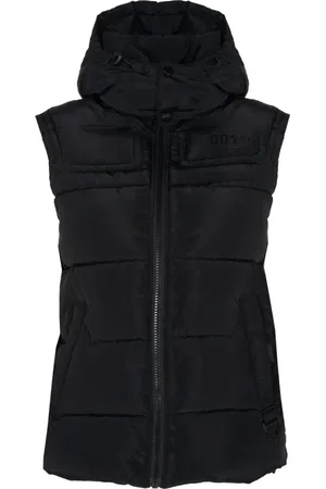 Diesel Jassen, Heren, Zwart, M, Leer, Mouwloze Jas voor Koud Weer