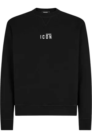 Dsquared2 Sweatshirts & Hoodies, Heren, Zwart, XL, Katoen, Mini Icon Round Neck Sweatshirt