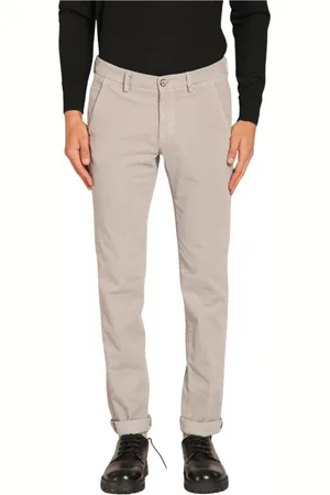 Masons Broeken, Heren, Groen, 2Xl, Katoen, Torino heren chino broek in velvet 1500 gestreept slim fit