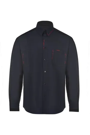 Marni Overhemden, Heren, Blauw, L, Blauw Shirt voor Mannen
