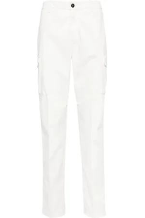 ELEVENTY Broeken, Heren, Wit, W36, Katoen, Slim-fit broek