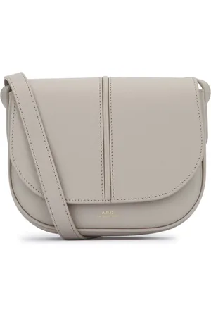 A.P.C. Tassen, Dames, Grijs, ONE Size, Leer, Betty Schoudertas