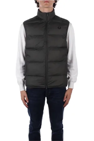 Fred Perry Jassen, Heren, Groen, S, Polyester, Gilet Jacket