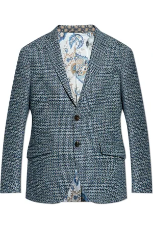 Etro Jassen, Heren, Blauw, S, Tweed, Tweed Jasje