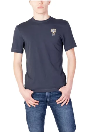 Blauer Tops, Heren, Blauw, S, Katoen, Shield Tee