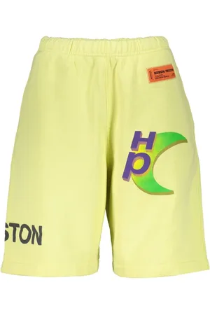 Heron Preston Korte broeken, Heren, Geel, XS, Katoen, Cotton Shorts Ss 22