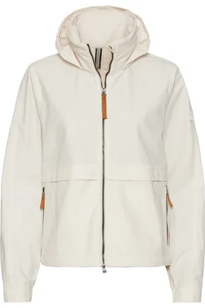 Camel Active Jassen, Dames, Wit, M, Lichtgewicht jas met opvouwbare capuchon